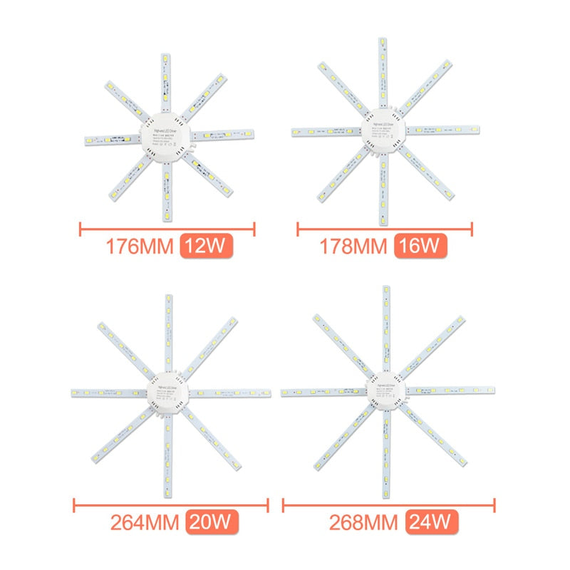 Led Downlight 12W 16W 20W 24W Accessory Octopus Magnetic plate Ring Light Led Lamp 220V For Ceiling Lamp Absorb dome Replace