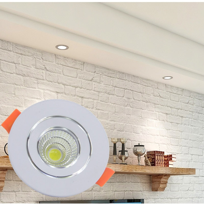 Changeable Led Downlight Mini 5w COB Ceiling Recessed Light 12v 3 Color Change Warm Nature Cool White Energy Saving Spot light