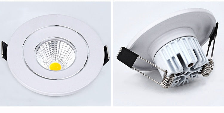 Changeable Led Downlight Mini 5w COB Ceiling Recessed Light 12v 3 Color Change Warm Nature Cool White Energy Saving Spot light