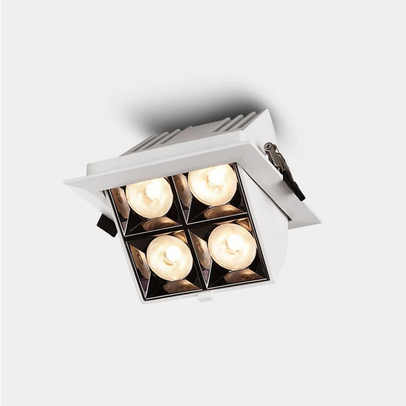 Square Folding Recessed Dimmable COB LED Downlights 12W LED Ceiling Spot Lights Warm Cold White Background Lamps Indoor Lighting