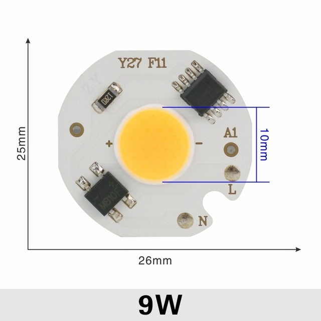 LED COB Chip 10W 20W 30W 50W 220V Smart IC No Need Driver 3W 5W 7W 9W LED Bulb Lamp for Flood Light Spotlight Dia Lighting