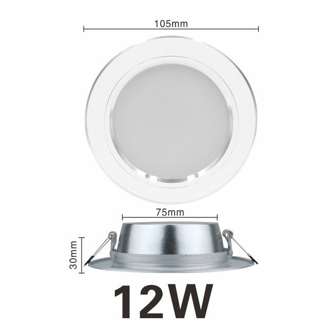 Led Downlight 5W 9W 12W 15W 18W AC 220V 230V 240V LED Ceiling bathroom Lamps living room light Home Indoor Lighting