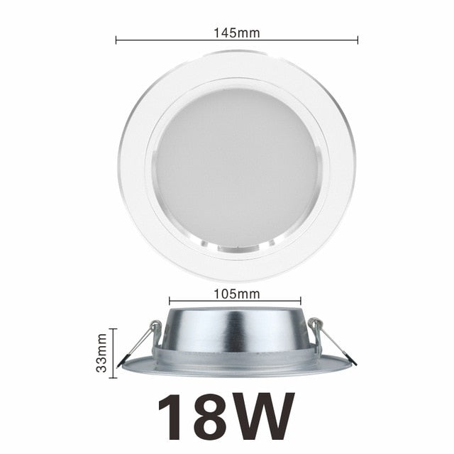 Led Downlight 5W 9W 12W 15W 18W AC 220V 230V 240V LED Ceiling bathroom Lamps living room light Home Indoor Lighting
