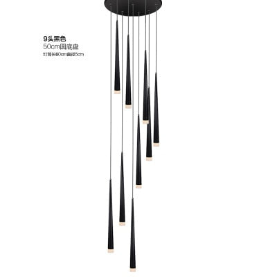 Led long downlight chandelier individual creativity modern dining room chandelier stair light kitchen chandelier bar Chandelier