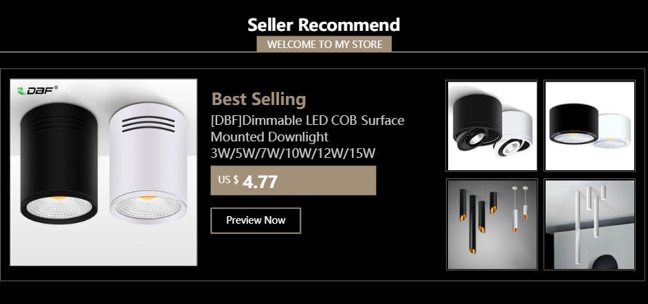 DBF LED Surface Mounted Ceiling Lamp with Wire Hanging 3W/5W/7W/10W/12W/15W White/Black AC85-265V Ceiling Spot Light Home Decor