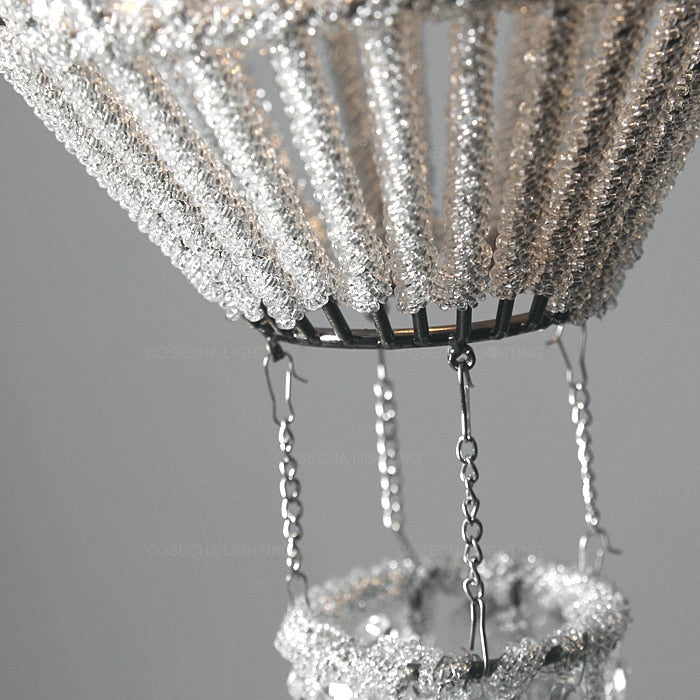 American Luxury Crystal Pendant Lights Loft Indoor Home Decorative Light In Baby's Room Bedroom French Balloon Suspension Lights Pendant Lights