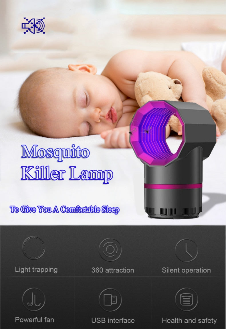 Electric Mosquito Killer Lamp Radiationless Mosquito Killer Photocatalysis Mute Home LED Bug Zapper Insect Trap Anti Mosquito