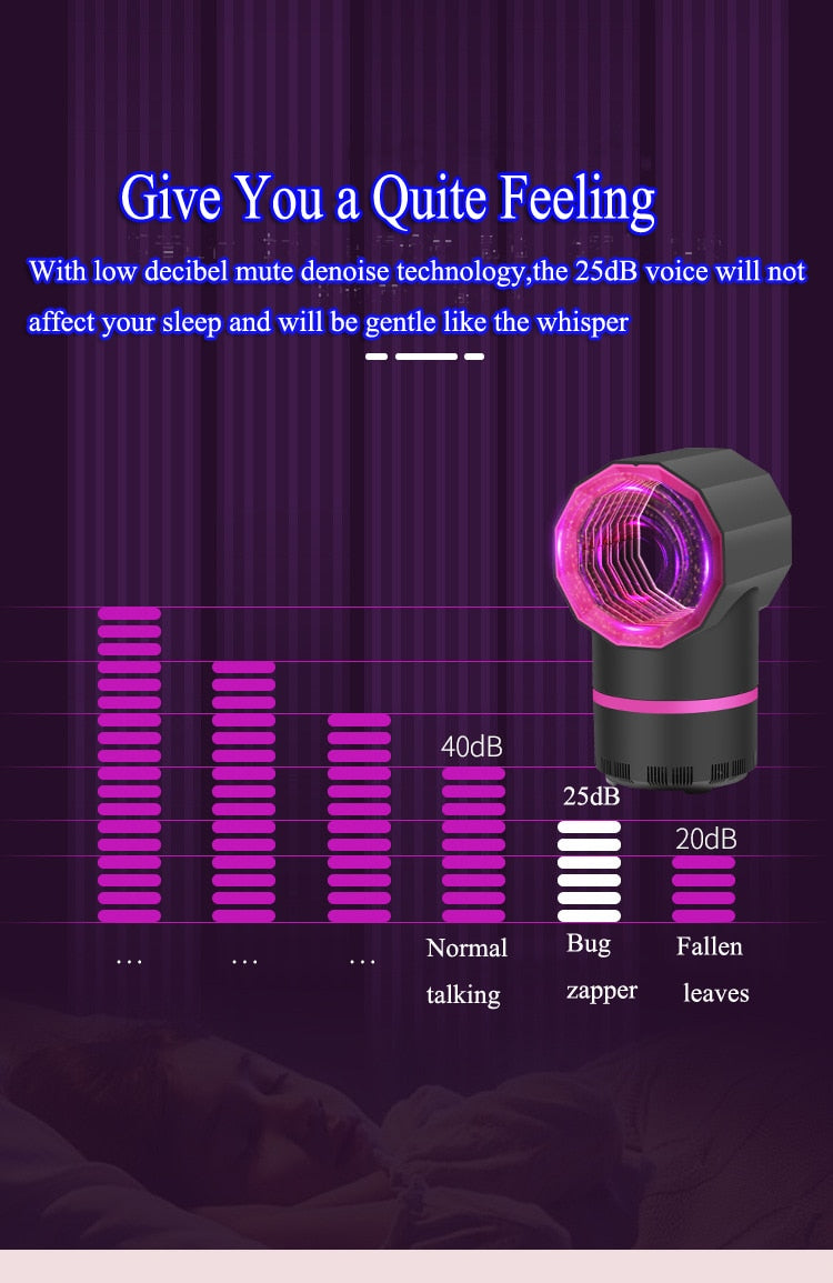 Electric Mosquito Killer Lamp Radiationless Mosquito Killer Photocatalysis Mute Home LED Bug Zapper Insect Trap Anti Mosquito