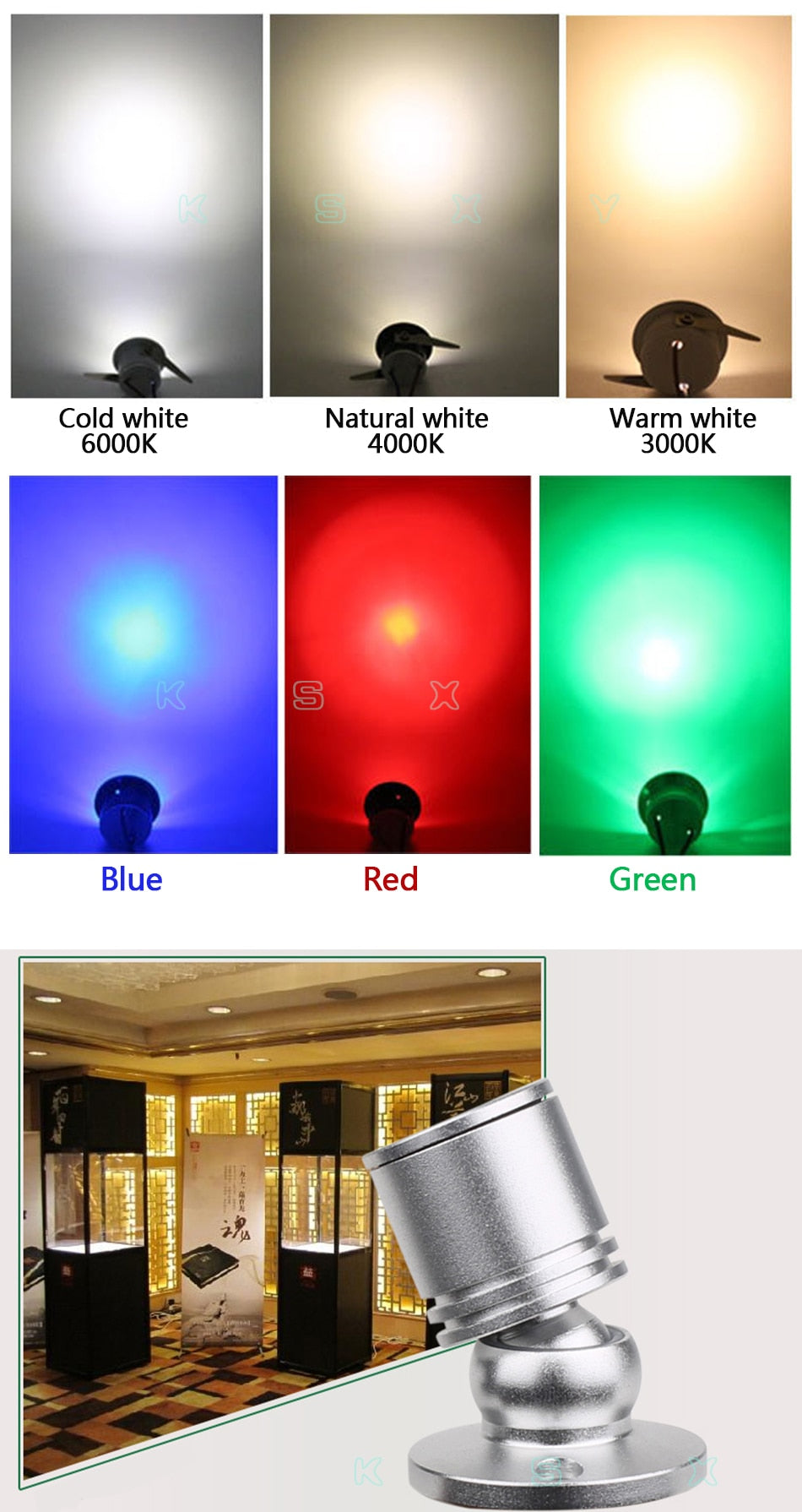 Led cabinet mini spot light 1W 3W 110V 220v downlight 12v dc jewelry show Include Led Driver 4000K Ceiling light lamp