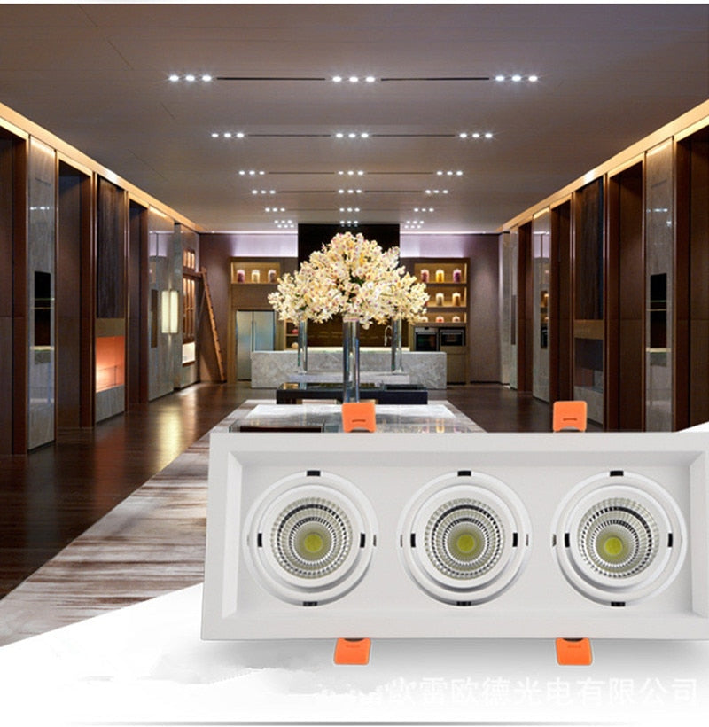 Dimmable Recessed Anti Glare LED Downlights 10W 12W 20W 24W 30W 36W Epistar Chip Ceiling Spot Lights AC85~265V Background Lamps