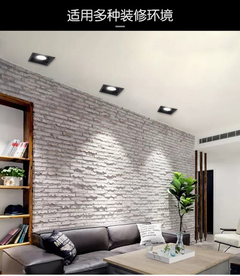 Dimmable Recessed Anti Glare LED Downlights 10W 12W 20W 24W 30W 36W Epistar Chip Ceiling Spot Lights AC85~265V Background Lamps