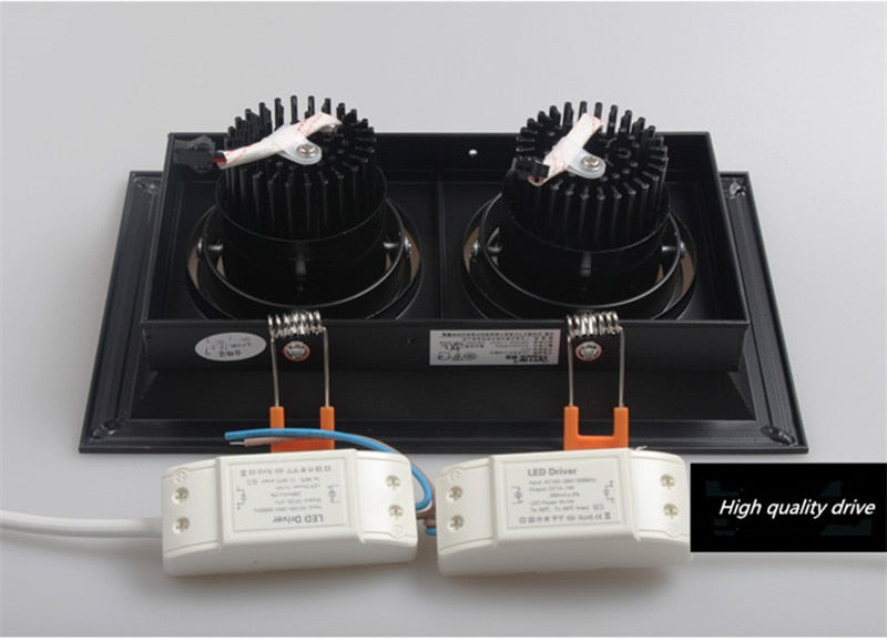 Dimmable Recessed Anti Glare LED Downlights 10W 12W 20W 24W 30W 36W Epistar Chip Ceiling Spot Lights AC85~265V Background Lamps