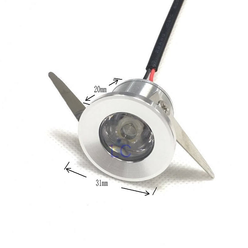 Mini Downlight 10pcs/lot Under 31mm Cabinet Spot Light 1W Ceiling Recessed Lamp AC85-265V Dimmable Down lights