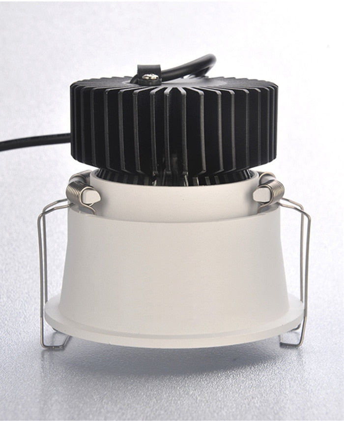 Dimmable Embedded Anti-Glare COB Ceiling Recessed Downlight 5w 10w 12w 20w 30w AC85-265V Wall Wash Light LED Lamp