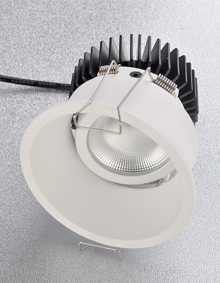 Dimmable Embedded Anti-Glare COB Ceiling Recessed Downlight 5w 10w 12w 20w 30w AC85-265V Wall Wash Light LED Lamp