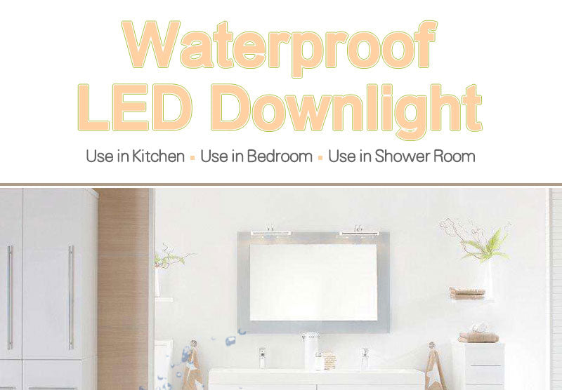 LED White Downlight Lamps waterproof 5W 9W 12W 15W 18W AC 220V 230V Built-in drive Led Down light Lamp