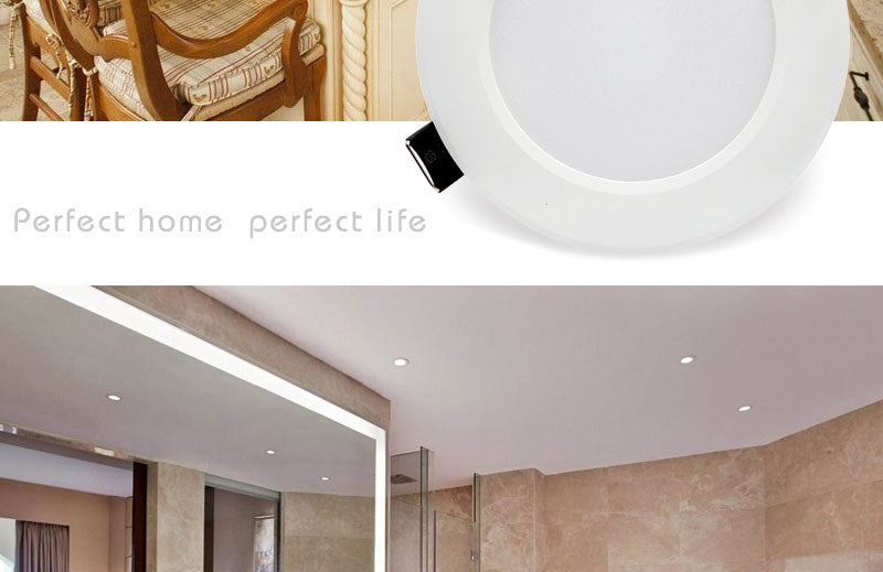 LED White Downlight Lamps waterproof 5W 9W 12W 15W 18W AC 220V 230V Built-in drive Led Down light Lamp