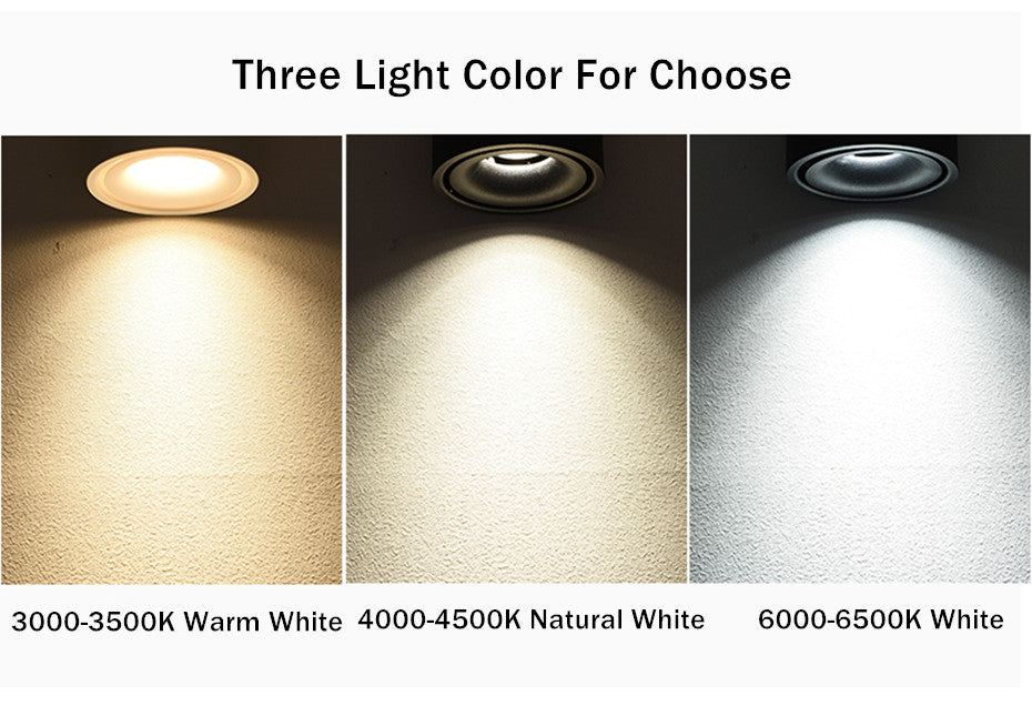 COB LED Downlight Surface Mounted Ceiling Lamps Foldable and 360 Degree Rotatable Spot light for Living Room Bedroom Hallway