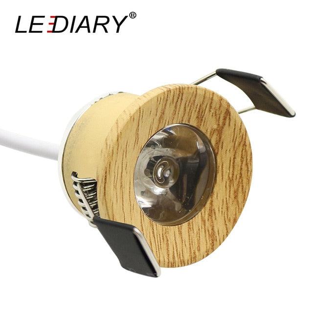 LEDIARY Silvery/Black/White/Golden Mini LED Downlights 1.5W 27mm 100V-240V Jewelry Display Ceiling Recessed Cabinet Spot Lamp