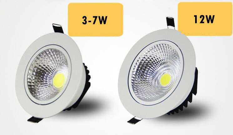 LED Downlight Super Bright Recessed LED SPOT Dimmable COB 3W 5W 7W 12W LED Spot light LED decoration Ceiling Lamp AC/DC 12V