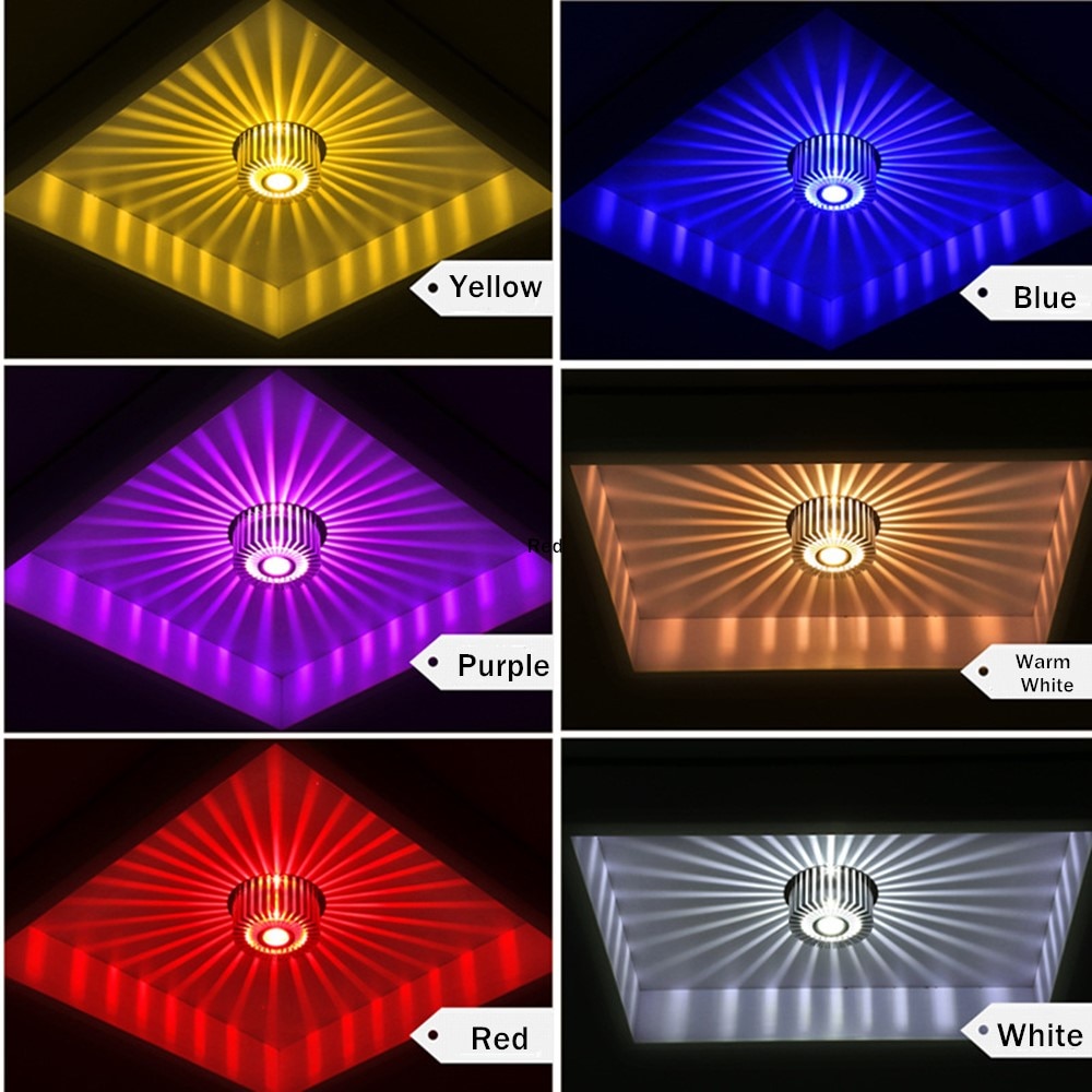 Novelty Recessed Led lamp Spot led downlight 220V 110V Colorful LED Bulb Spot Light For Living Room KTV Party Decoration Lamp