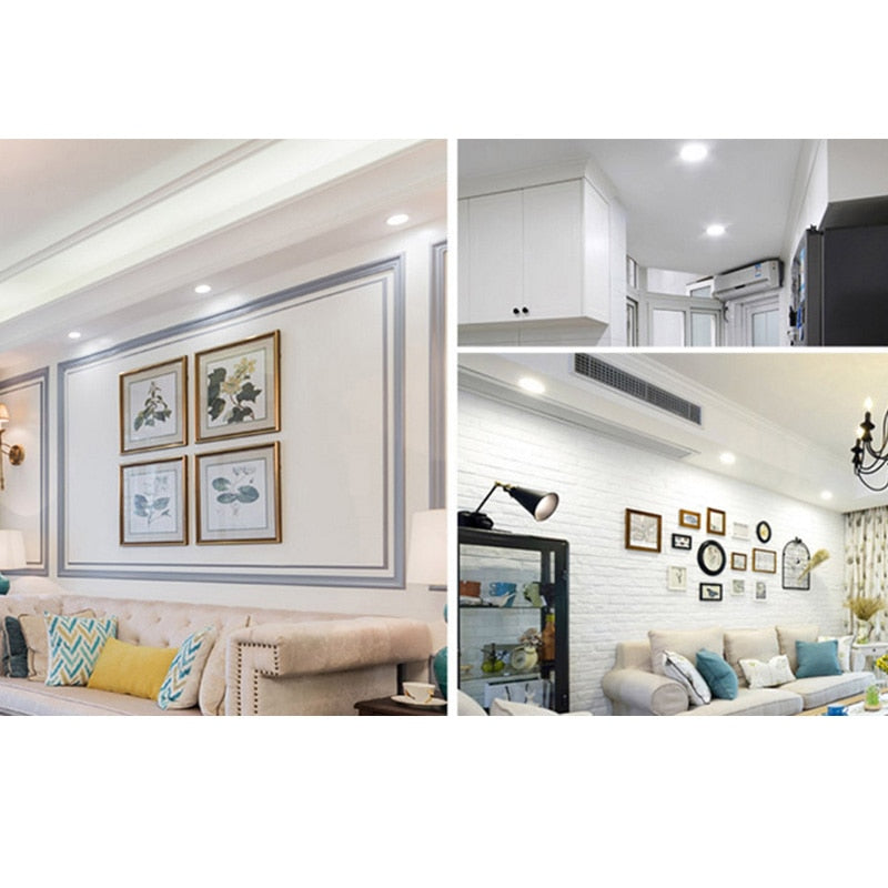 Black body Recessed LED Dimmable Downlight SMD 3W 5W 7W 9W 12W 15W 18W LED Spot light LED decoration Ceiling Lamp AC110V 220V