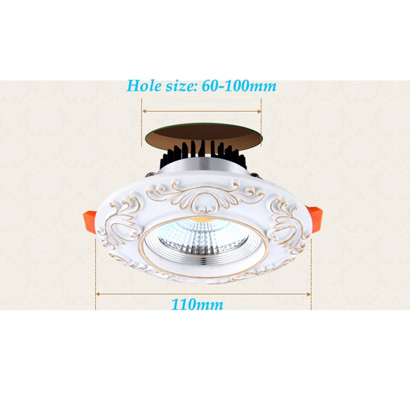 Dimmable LED Downlight 7W 9W Spot LED DownLights Dimmable cob LED Spot Recessed down lights for living room 110v 220v