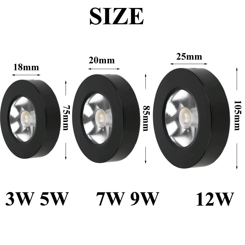 LED COB Downlight 3W 5W 7W 9W 12W 4PCS Round Surface mount Lamp AC220V 230V Led Bulb Bedroom Kitchen Indoor LED Spot Lighting