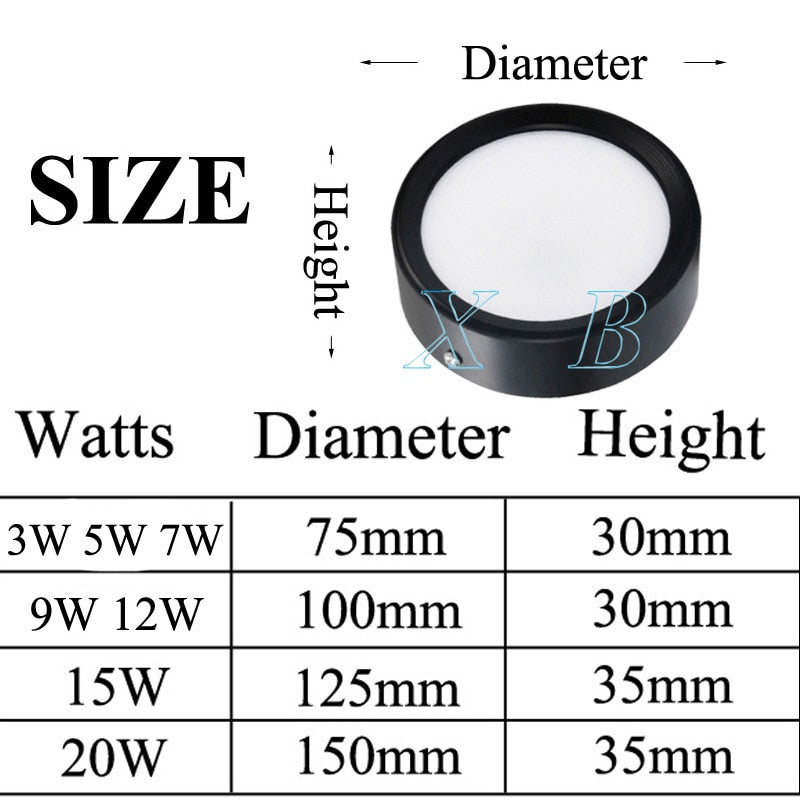 Ultra-thin led downlight 4 Colors 3W 5W 7W 9W 12W 15W 20W Surface Mounted AC220V LED spot lighting Led ceiling lamp Home Decor