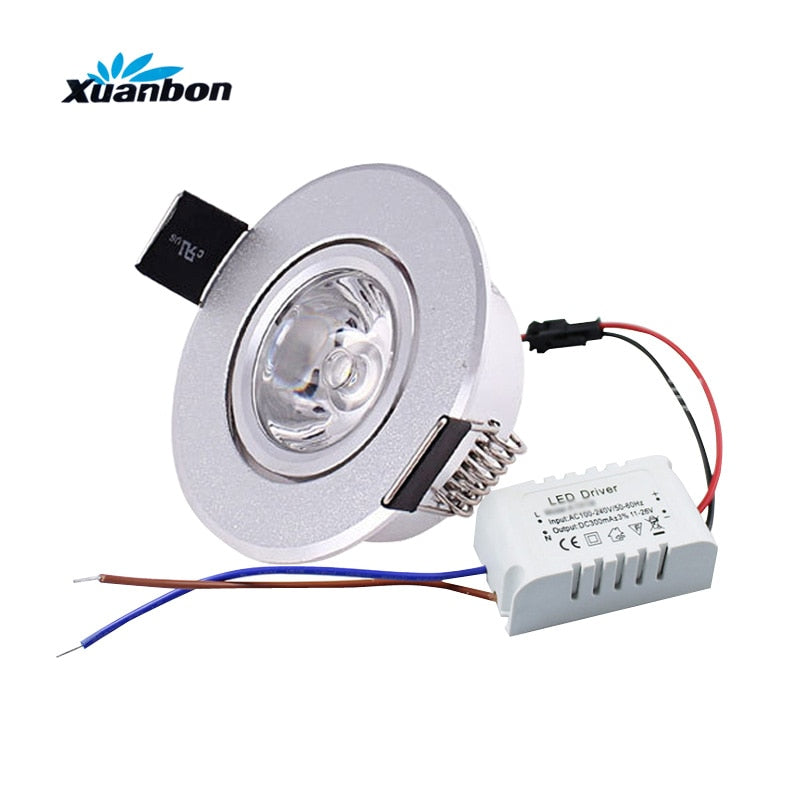 Dimmable Recessed Mini Spotlight Lamp 4PCS 1W 3W Ceiling Mounted LED Downlight Ceiling Light For Counter Showcase Indoorlights