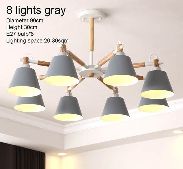 Modern LED Chandelier For Living Room Bedroom Dining Room Many Arm Loft Indoor Ceiling Suspendsion Chandelier Lighting Qdh6007