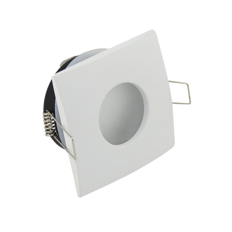 GU10 MR16 Fitting White Spot Light Shower Recessed Kit Downlight Frame Bathroom IP65 Round