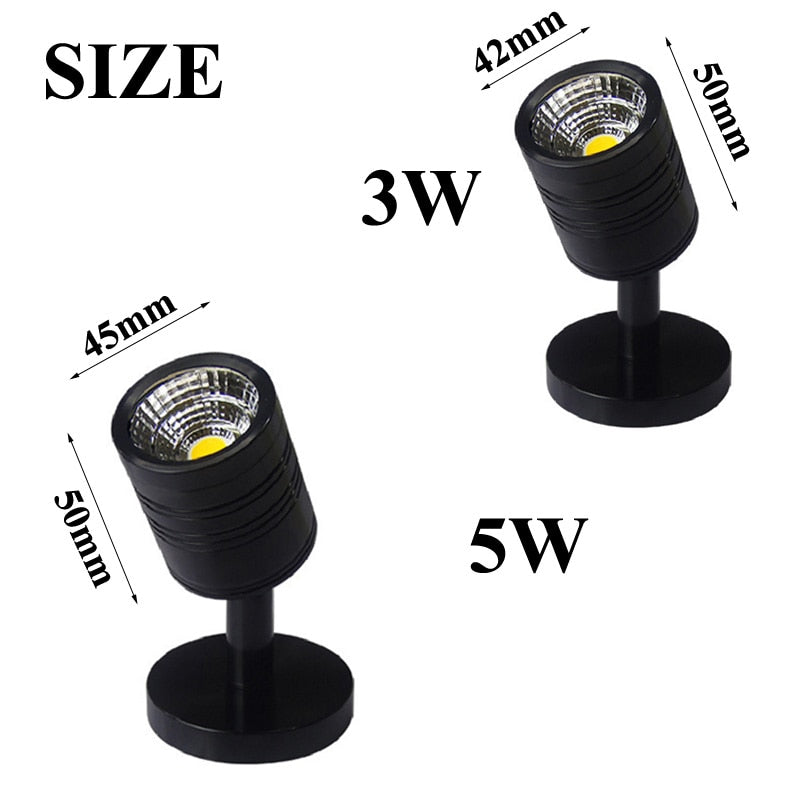 Dimmable 5W LED Surface Mounted wall lamps Spot Light Led Downlight Showcase Jewelry Counter Ceiling Lamp Clothes Store Lighting