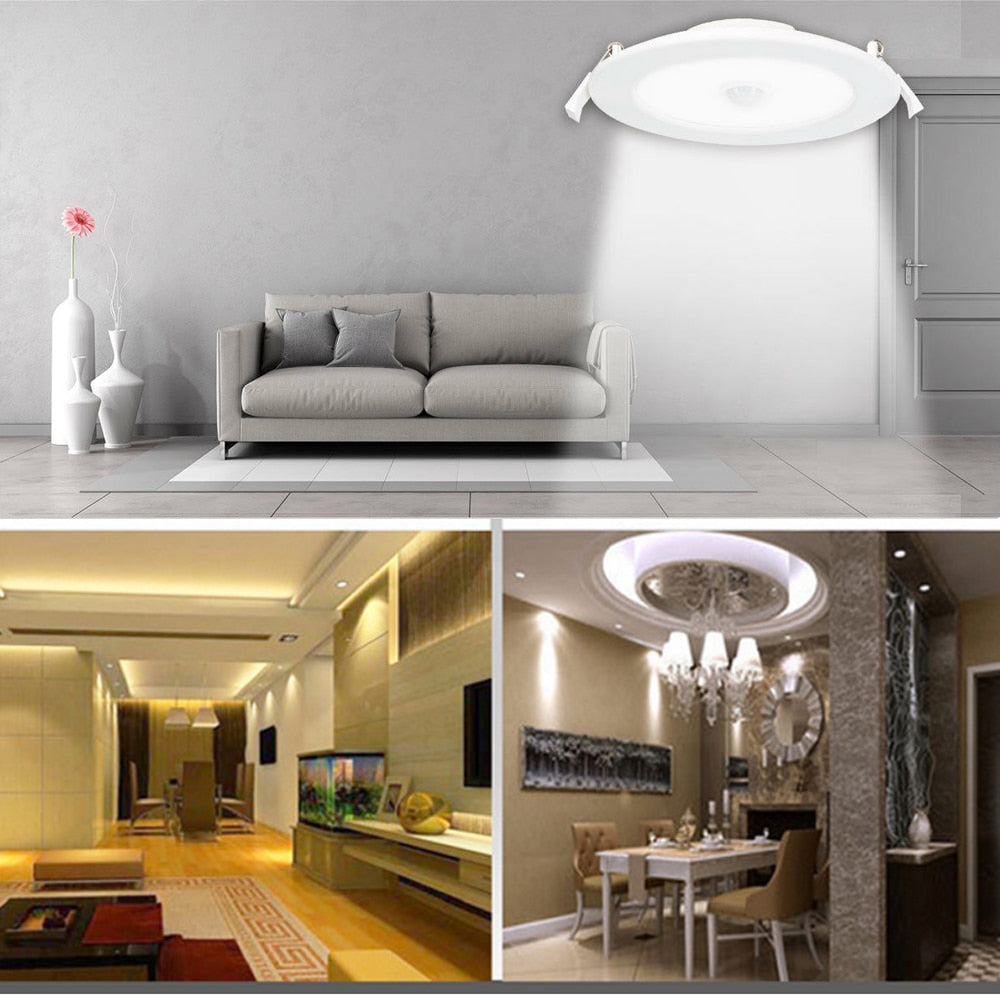 Ultra Bright LED Downlight Motion Sensor LED Light 6W 12W 20W 24W 220V 240V AC Living Room Home Lighting Recessed Light