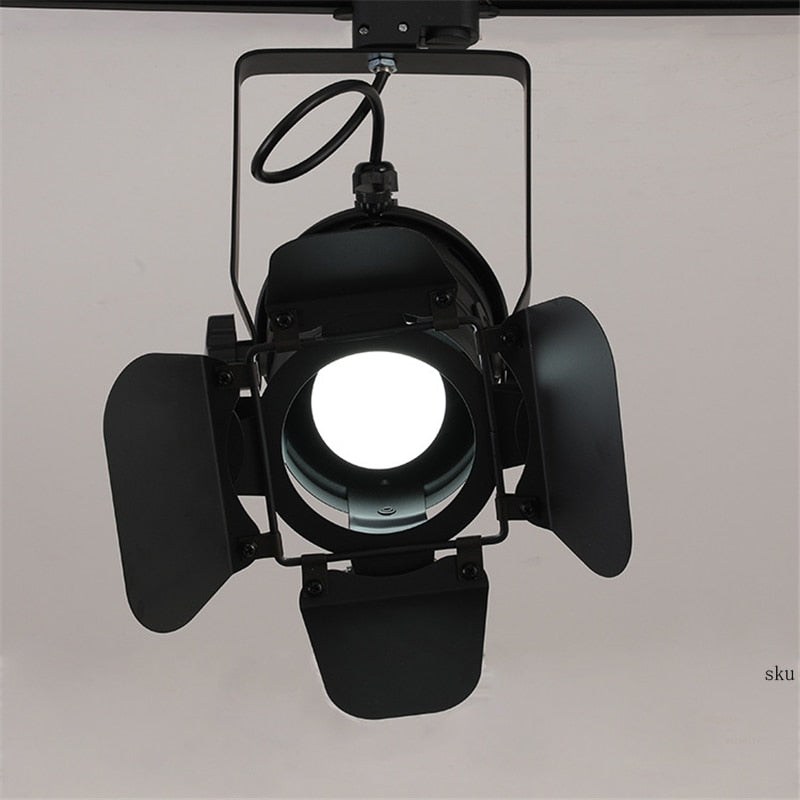 Nordic LED Wall Lights American Retro Country Loft Track Lamps Industrial Vintage Iron Bar Cafe Lighting Searchlight Fixtures