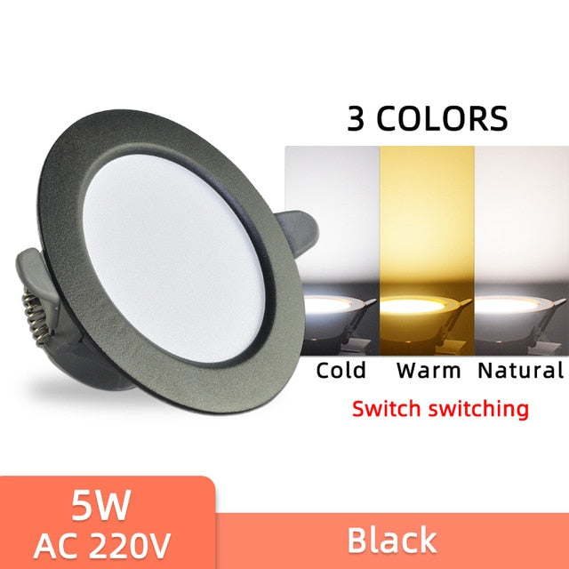 LED Downlight 10Pcs 3w 5w spot led lights 3000k 4500K 6000K AC 220V-240V led Downlight Kitchen living room Indoor recessed lighting