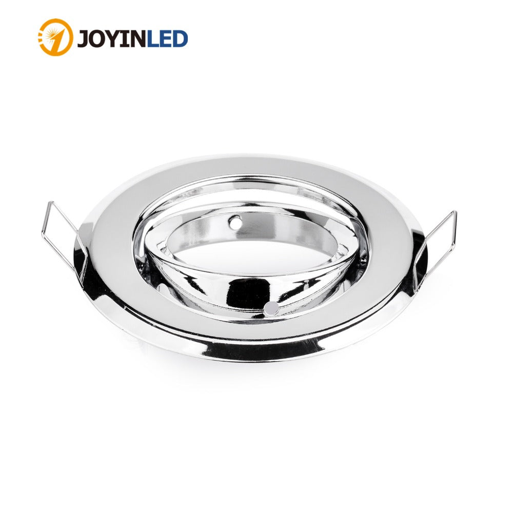LED downlight GU10 MR16 round Chrome led spot light ceiling fixture trim ring fittings frame led Bulb Fixture Downlight Holder