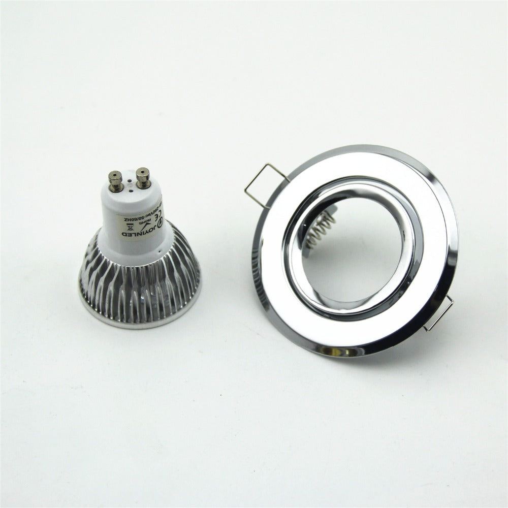 LED downlight GU10 MR16 round Chrome led spot light ceiling fixture trim ring fittings frame led Bulb Fixture Downlight Holder