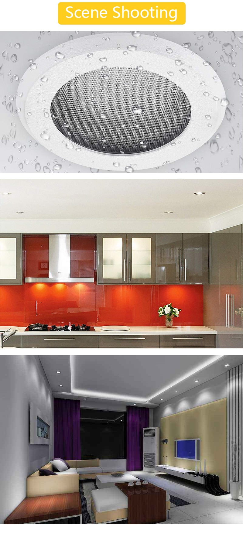 Deep Anti-Glare LED 12W Recessed Dimmable Downlight IP65 Waterproof Anti-Fog Bathroom Kitchen Home Recessed Spotlight 75-80mm