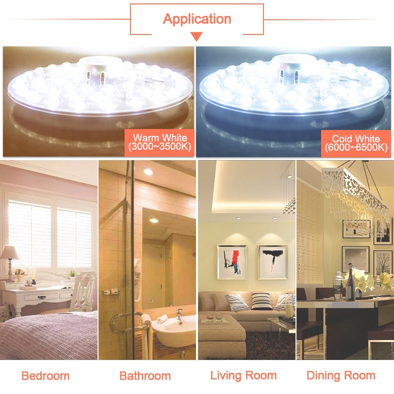 LED Downlights 12W 18W 24W 36W AC220V 240V led Lamps mini LED Module Lighting Source Round Bedroom Kitchen Indoor Lighting