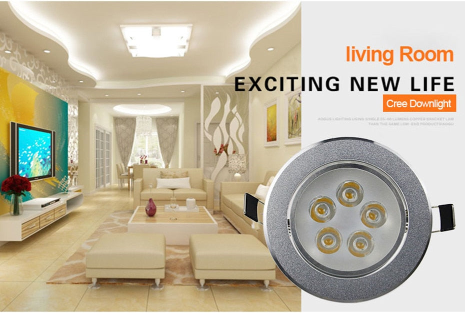 LED Downlight Dimmable 3W 5W 7W 9W 12W led recessed downlight Spot Light AC110V 220V For Bedroom Kitchen led ceiling downlight