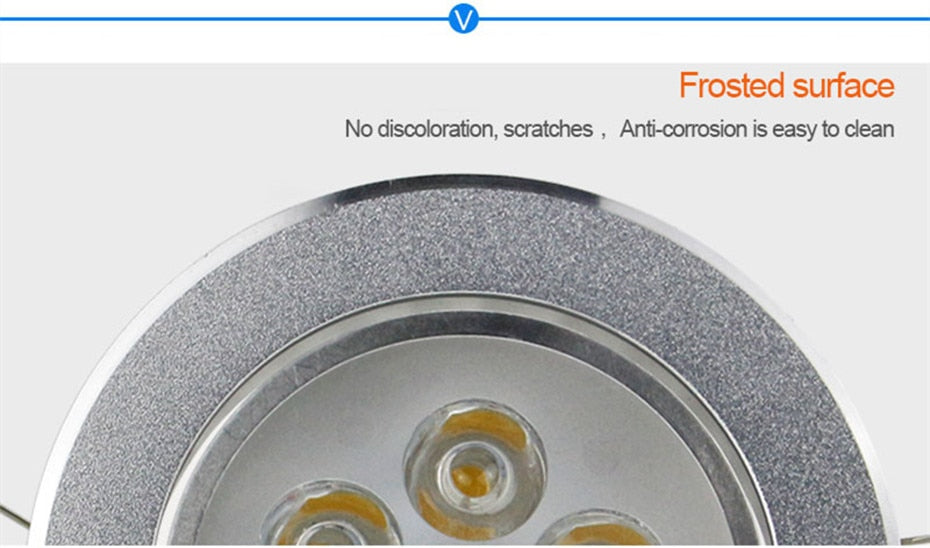 LED Downlight Dimmable 3W 5W 7W 9W 12W led recessed downlight Spot Light AC110V 220V For Bedroom Kitchen led ceiling downlight