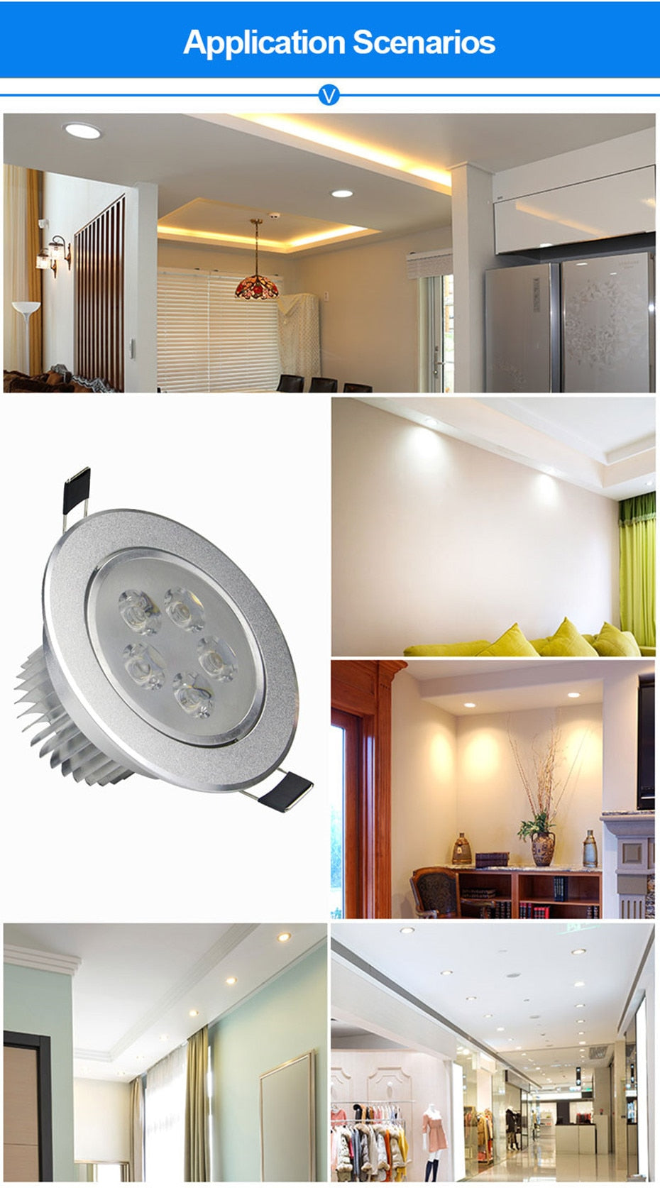 LED Downlight Dimmable 3W 5W 7W 9W 12W led recessed downlight Spot Light AC110V 220V For Bedroom Kitchen led ceiling downlight