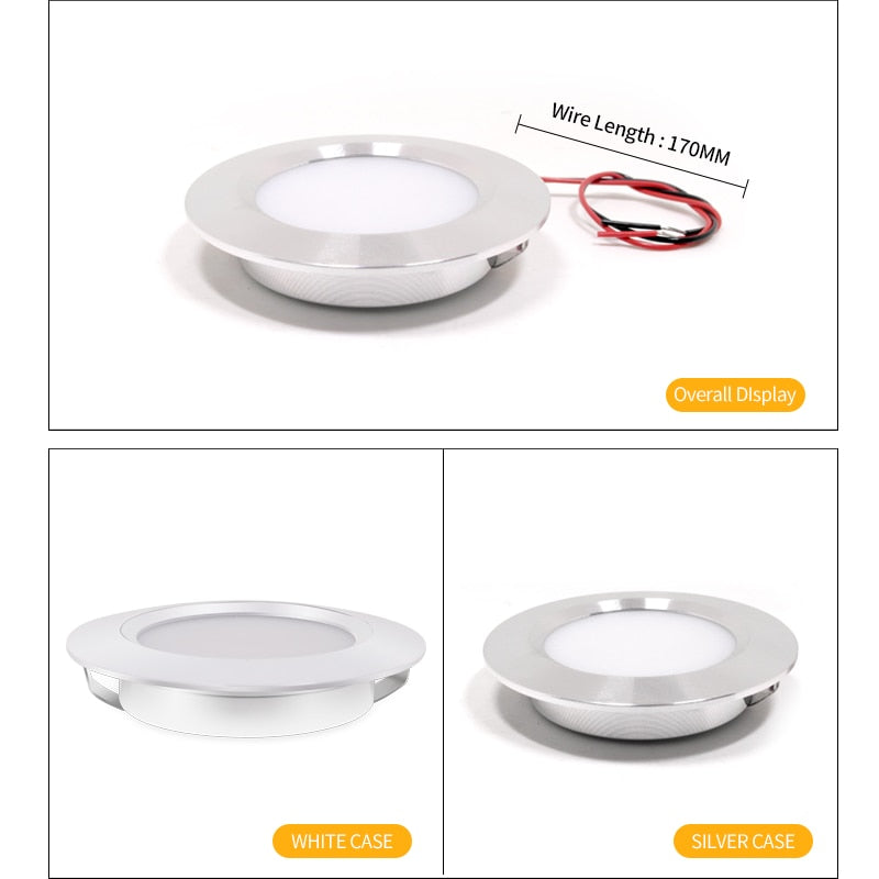 ultra-thin 3W embedded small downlight 12V DC built in downlight