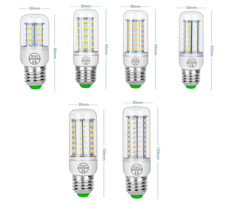 E27 Led Lamp 220V E14 Corn Lamp 3W 5W 7W 9W 12W 15W GU10 10PCS Lampada Led Bulb G9 Led Lamp Light B22 Chandelier Lighting 240V