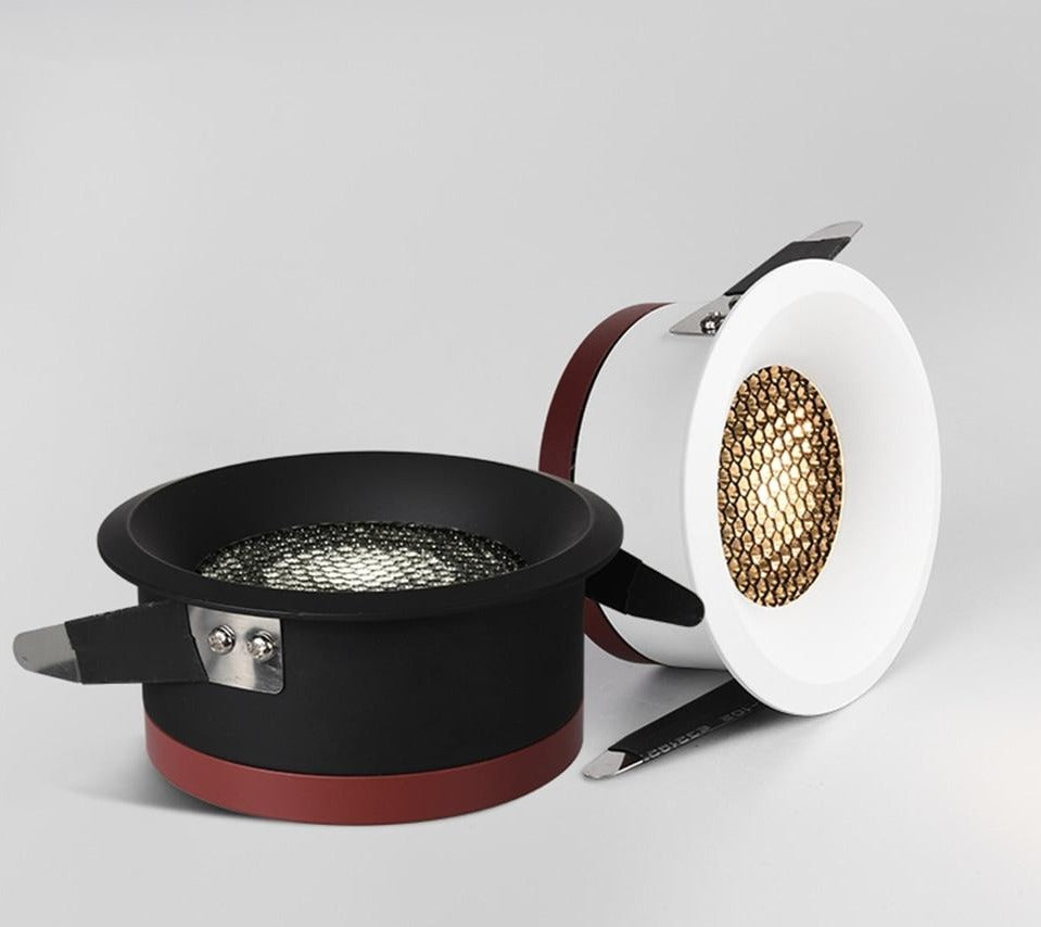 New Honeycomb Nest Anti Glare Lens COB Recessed Downlight 5W 7W 12W 15W Round LED Ceiling Spot Light Pic Background