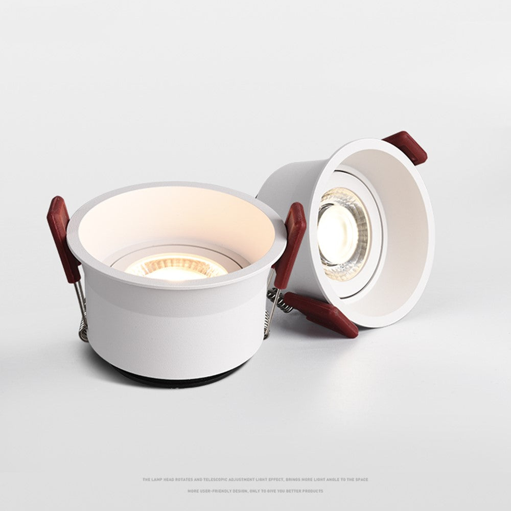 DBF Frameless Angle Adjustable Recessed LED Downlight 5W 7W 12W 15W Dimmable Deep Glare LED Ceiling Spot Light Pic Background