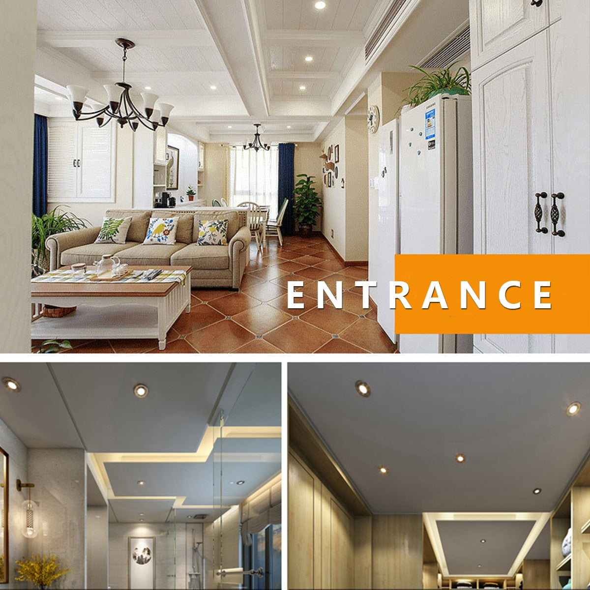 LED Ceiling Lamp 3W/5W/7W/12W/18W Downlights For Bathroom Stairs Balcony AC220V With Intelligent Infrared Sensor Lighting