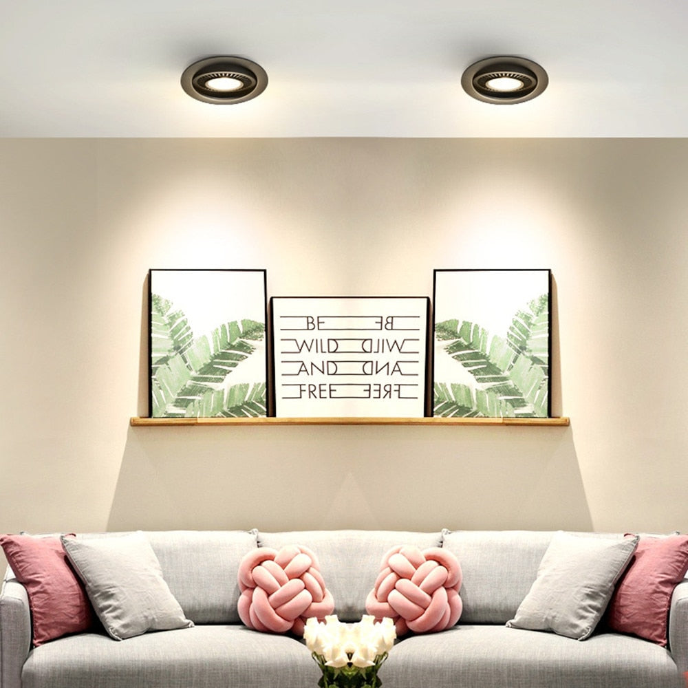 DBF Angle Adjustable LED COB Recessed Downlight Black/White Housing 5W 7W 12W 15W 18W LED Ceiling Spot Light for Pic Background