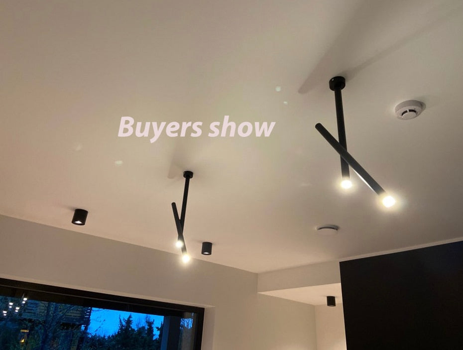 LED Surface Mounted ceiling Downlight 10W Cord lamps Kitchen Company Table Pipe Tube Lamp Dining Room Bar Shop Spot light